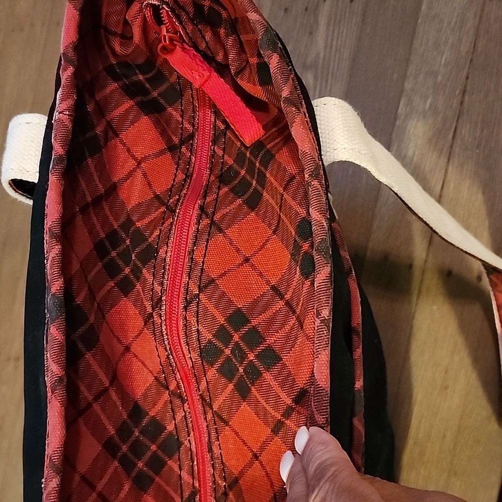 Lands' End zip top canvas Tote Bag - Picture 4 of 12